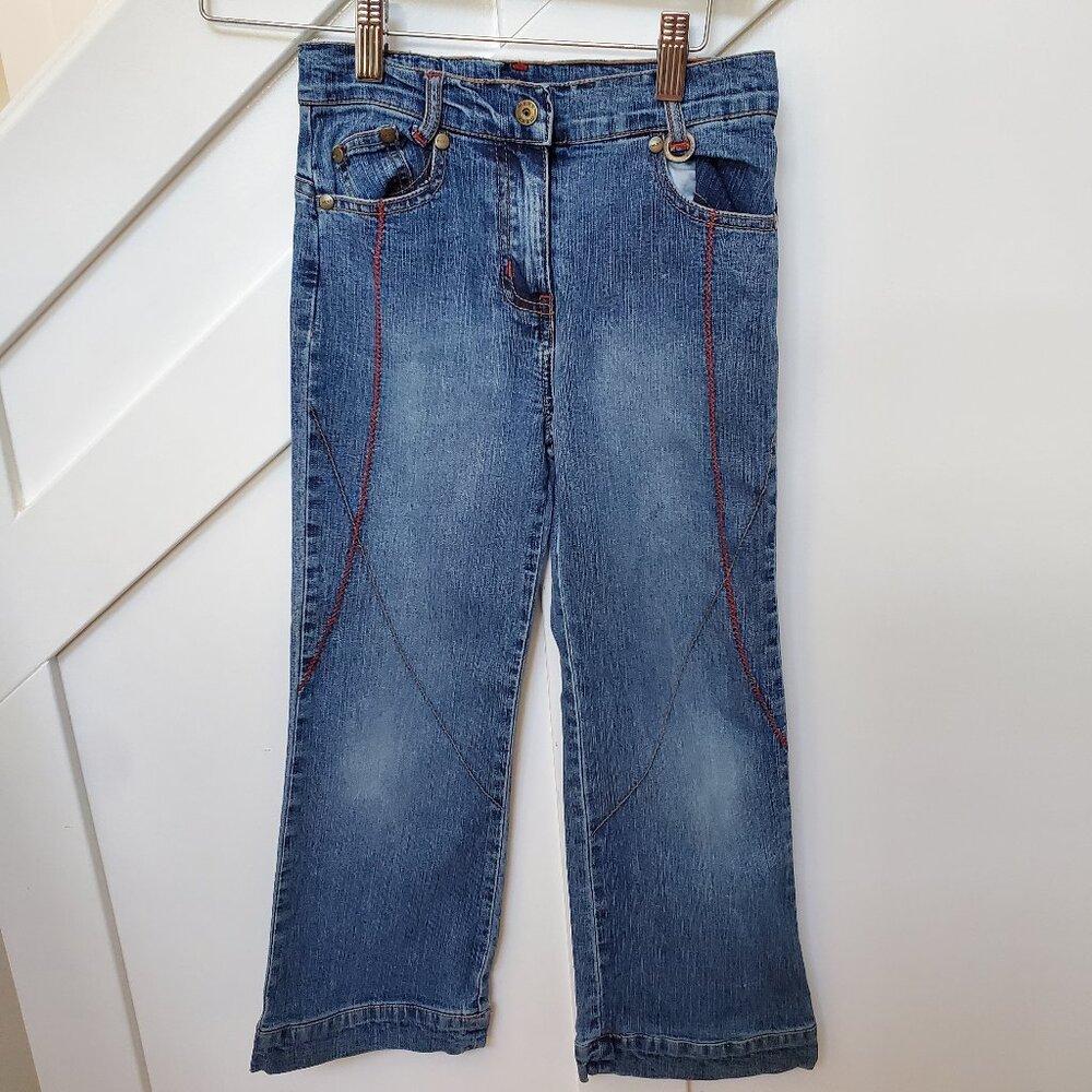 Boho hippie embroidered jeans